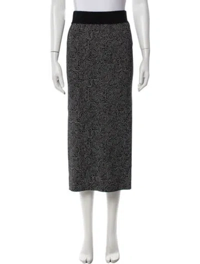 Pre-owned Ramy Brook Virgin Wool Long Skirt In Black