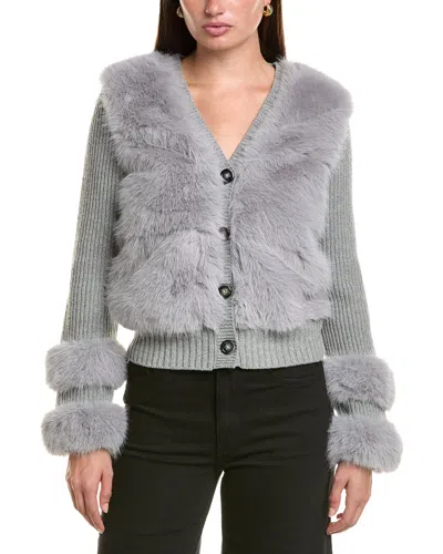 Ramy Brook Vivietta Cardigan In Gray