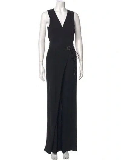 Pre-owned Ramy Brook V-neck Jumpsuit In Black