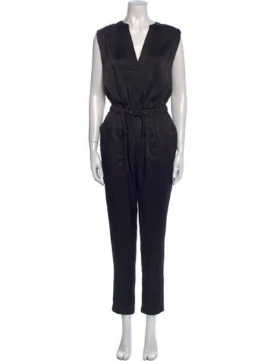 Pre-owned Ramy Brook V-neck Jumpsuit In Black