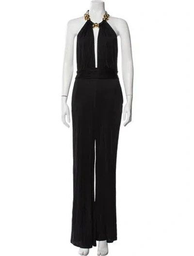 Pre-owned Ramy Brook V-neck Jumpsuit In Black