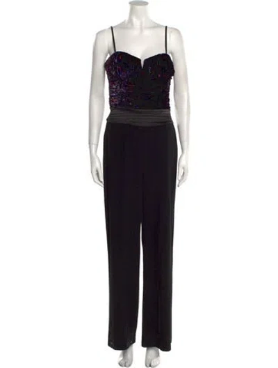 Pre-owned Ramy Brook V-neck Jumpsuit In Black
