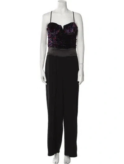 Pre-owned Ramy Brook V-neck Jumpsuit In Black