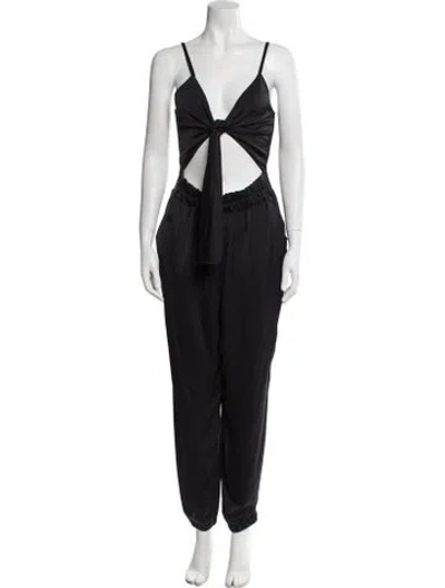 Pre-owned Ramy Brook V-neck Jumpsuit In Black