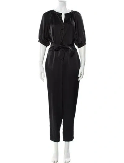 Pre-owned Ramy Brook V-neck Jumpsuit In Black