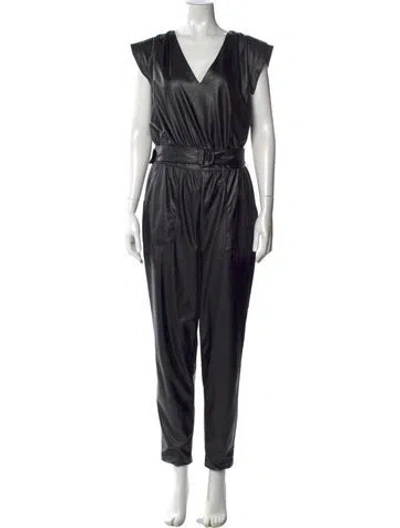 Pre-owned Ramy Brook V-neck Jumpsuit In Black