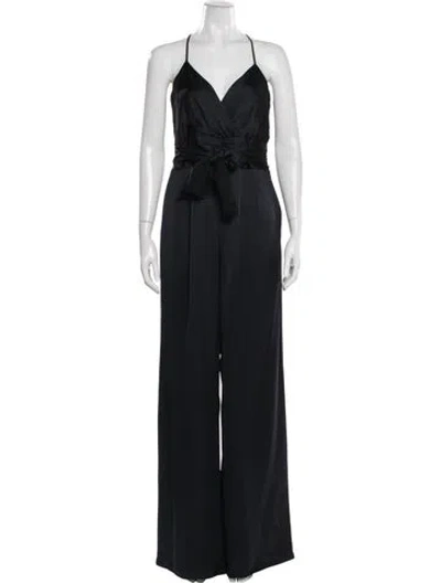 Pre-owned Ramy Brook V-neck Jumpsuit In Black