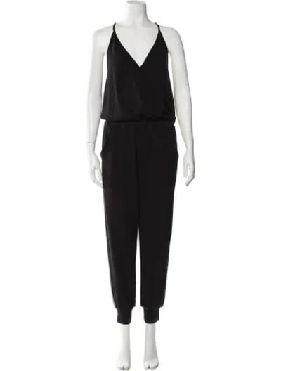 Pre-owned Ramy Brook V-neck Jumpsuit In Black