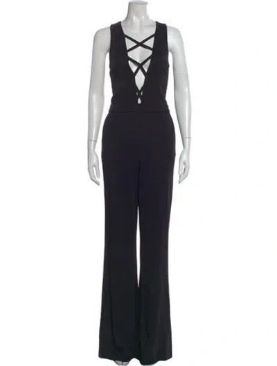 Pre-owned Ramy Brook V-neck Jumpsuit In Black