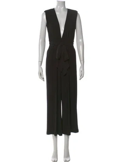 Pre-owned Ramy Brook V-neck Jumpsuit In Black