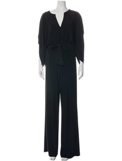 Pre-owned Ramy Brook V-neck Jumpsuit In Black