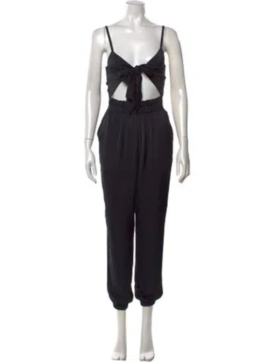 Pre-owned Ramy Brook V-neck Jumpsuit In Black