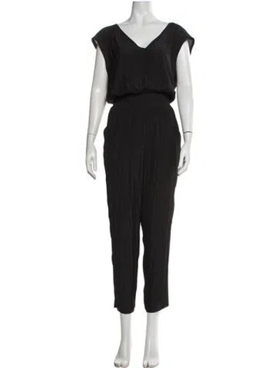 Pre-owned Ramy Brook V-neck Jumpsuit In Black