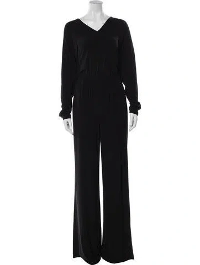 Pre-owned Ramy Brook V-neck Jumpsuit In Black