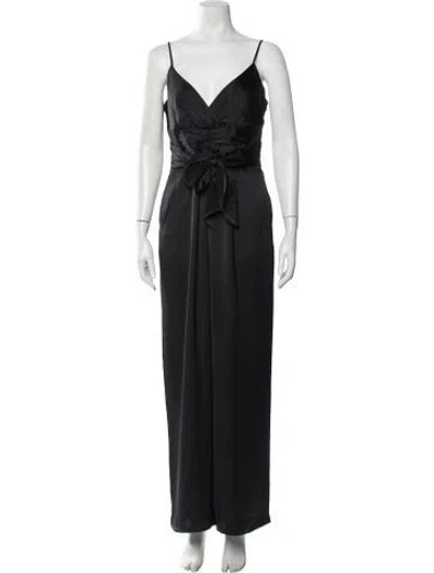 Pre-owned Ramy Brook V-neck Jumpsuit In Black