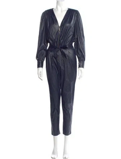 Pre-owned Ramy Brook V-neck Jumpsuit In Blue