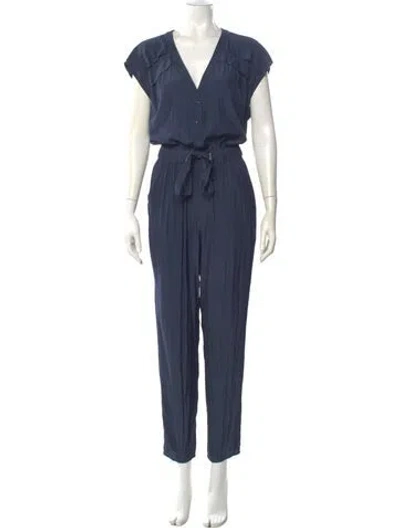 Pre-owned Ramy Brook V-neck Jumpsuit In Blue