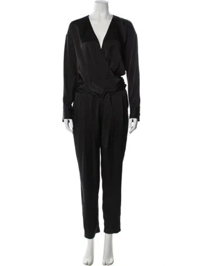 Pre-owned Ramy Brook V-neck Jumpsuit In Blue