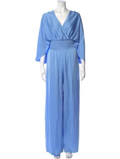 Pre-owned Ramy Brook V-neck Jumpsuit In Blue