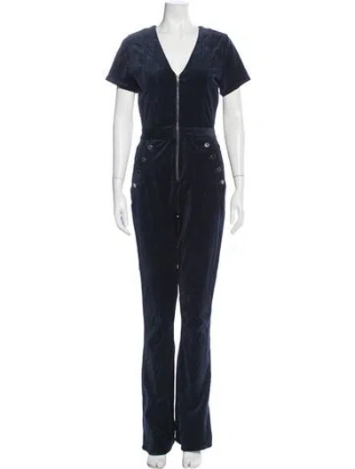 Pre-owned Ramy Brook V-neck Jumpsuit In Blue