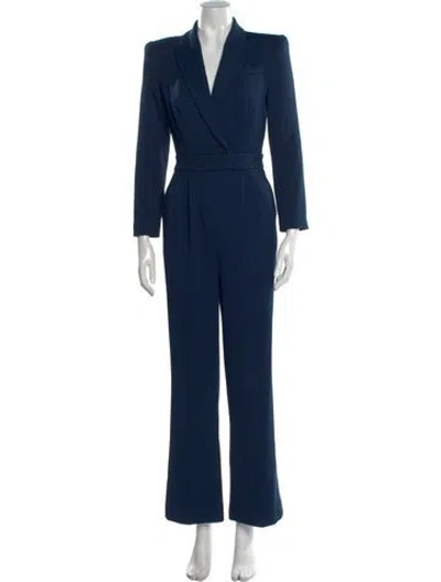 Pre-owned Ramy Brook V-neck Jumpsuit In Blue