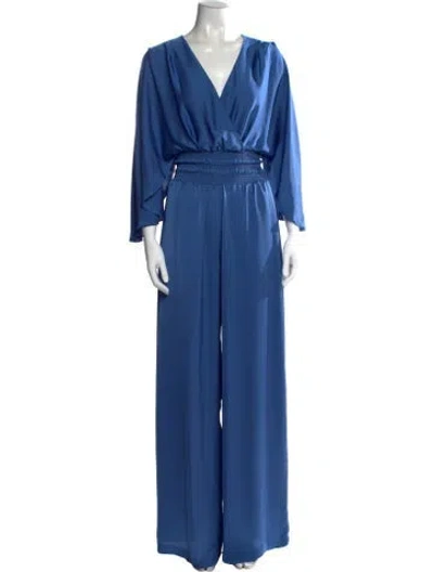 Pre-owned Ramy Brook V-neck Jumpsuit In Blue