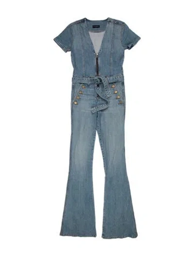 Pre-owned Ramy Brook V-neck Jumpsuit In Blue