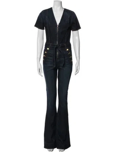 Pre-owned Ramy Brook V-neck Jumpsuit In Blue
