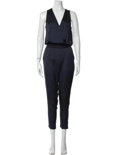 Pre-owned Ramy Brook V-neck Jumpsuit In Blue