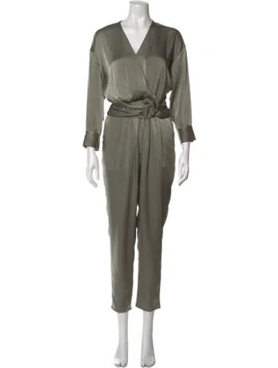 Pre-owned Ramy Brook V-neck Jumpsuit In Green