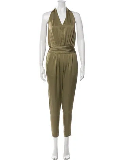 Pre-owned Ramy Brook V-neck Jumpsuit In Green