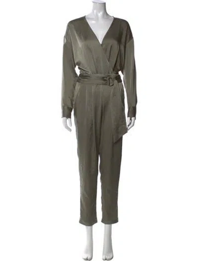 Pre-owned Ramy Brook V-neck Jumpsuit In Green