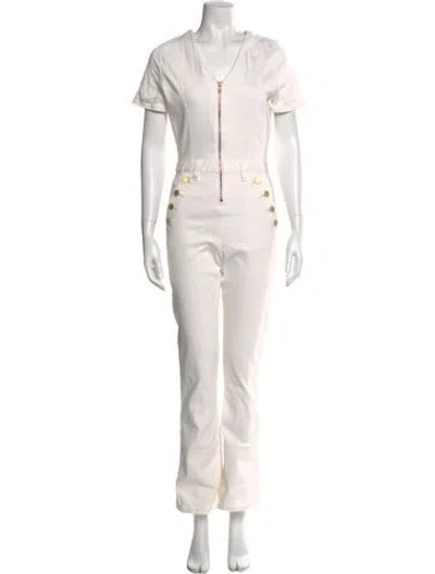 Pre-owned Ramy Brook V-neck Jumpsuit In Neutral