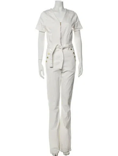 Pre-owned Ramy Brook V-neck Jumpsuit In Neutrals