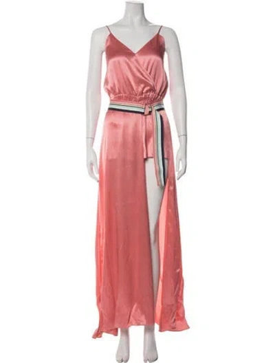Pre-owned Ramy Brook V-neck Jumpsuit In Pink