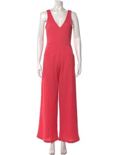 Pre-owned Ramy Brook V-neck Jumpsuit In Pink