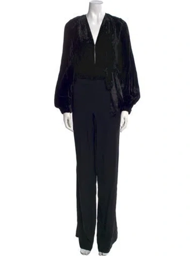 Pre-owned Ramy Brook V-neck Jumpsuit W/ Tags In Black