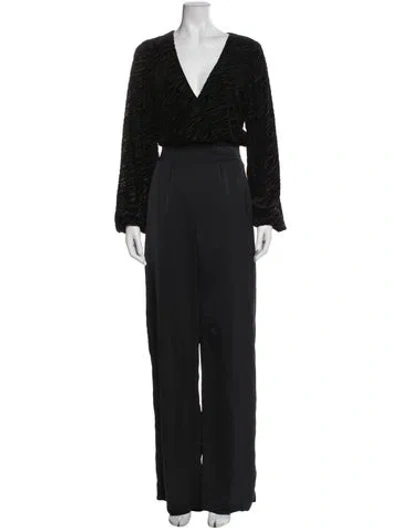 Pre-owned Ramy Brook V-neck Jumpsuit W/ Tags In Black
