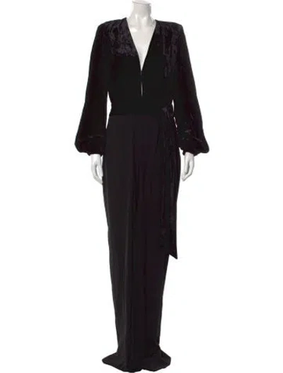 Pre-owned Ramy Brook V-neck Jumpsuit W/ Tags In Black