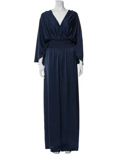 Pre-owned Ramy Brook V-neck Jumpsuit W/ Tags In Blue