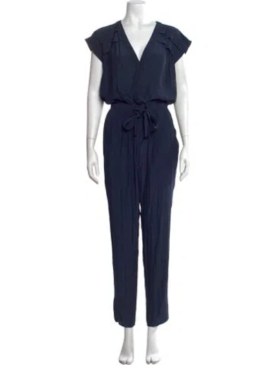 Pre-owned Ramy Brook V-neck Jumpsuit W/ Tags In Blue