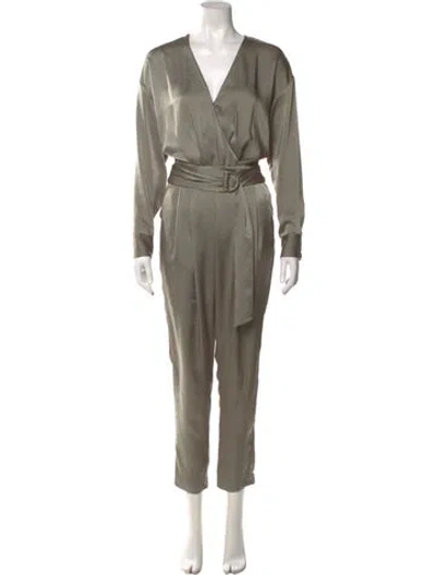 Pre-owned Ramy Brook V-neck Jumpsuit W/ Tags In Green