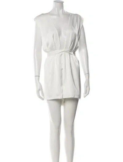Pre-owned Ramy Brook V-neck Jumpsuit W/ Tags In White