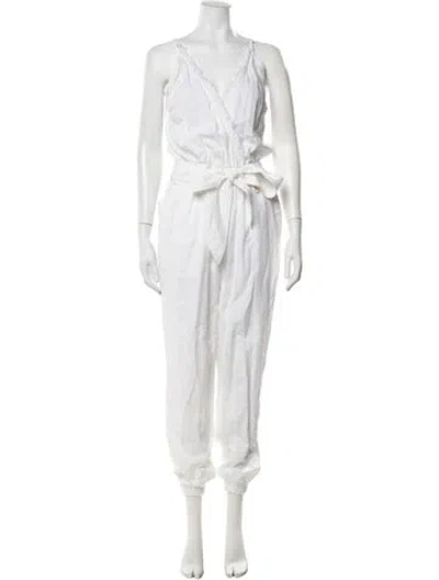 Pre-owned Ramy Brook V-neck Jumpsuit In White