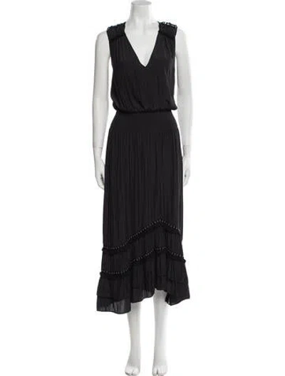 Pre-owned Ramy Brook V-neck Long Dress In Blue