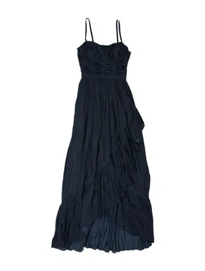 Pre-owned Ramy Brook V-neck Long Dress In Blue