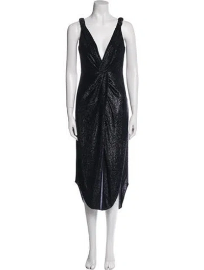 Pre-owned Ramy Brook V-neck Long Dress In Multi