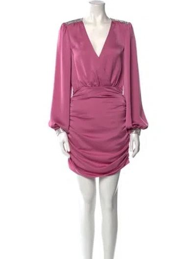 Pre-owned Ramy Brook V-neck Long Dress In Pink