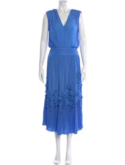 Pre-owned Ramy Brook V-neck Long Dress W/ Tags In Blue