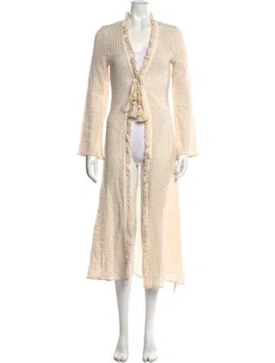 Pre-owned Ramy Brook V-neck Long Dress W/ Tags In Neutral
